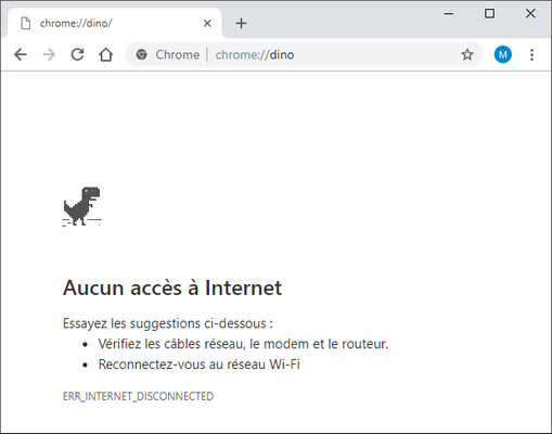 Probleme connexion internet